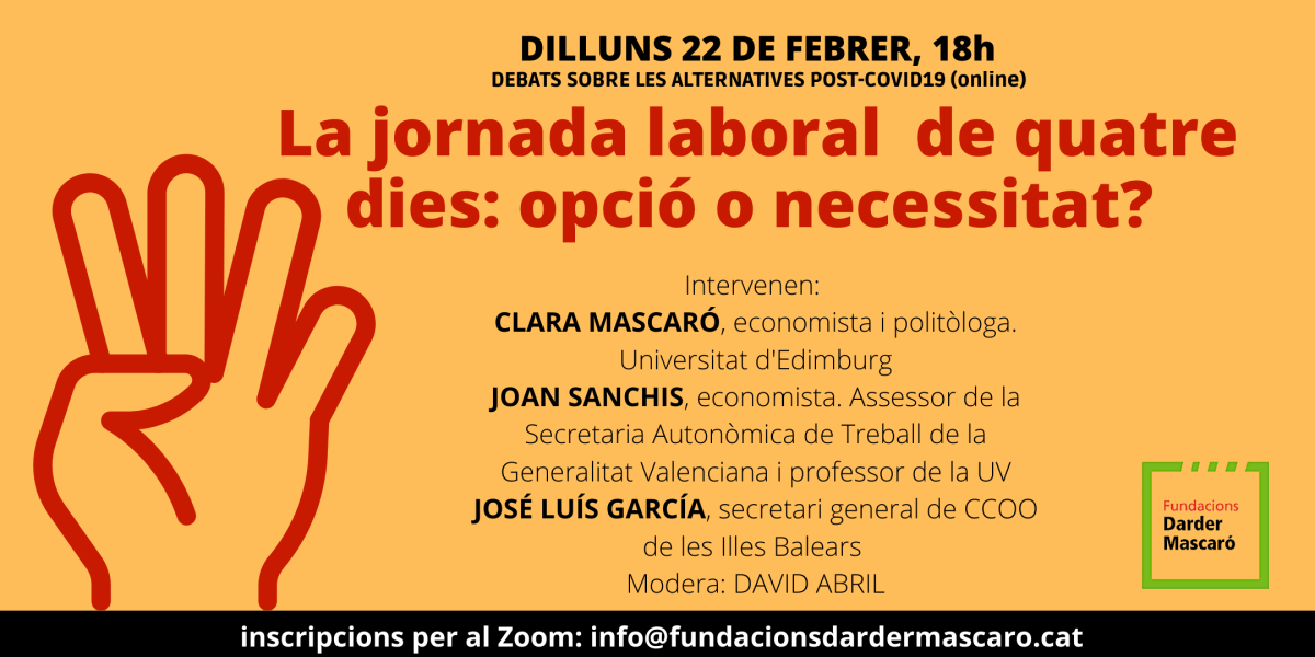 DEBAT SOBRE LA REDUCCIÓ DE LA JORNADA LABORAL