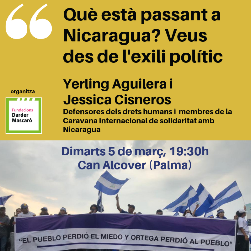 ACTIVISTES DE L'ESQUERRA DE NICARAGUA A L'EXILI VISITEN MALLORCA